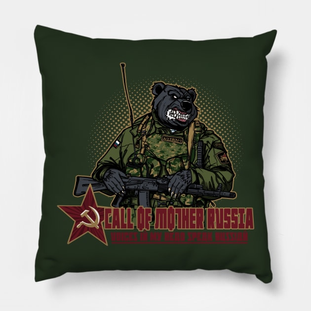 Call Of Mother Russia Pillow by AndreusD