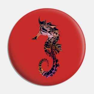 Art Seahorse, nautical tribal symbol print Pin