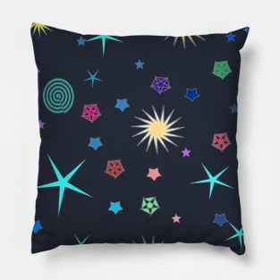 Stars shinning in the space. Pillow