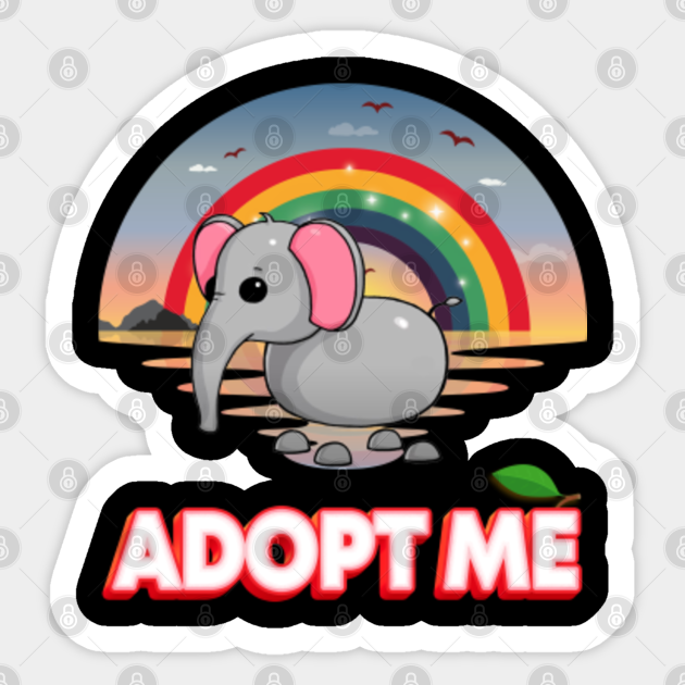 Cute Sunset Elephant Adopt Me Sticker Teepublic Adopt me nfr elephant neon fly/ride limited rare safari egg pet roblox. cute sunset elephant