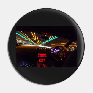 Speeding Car Flashing Lights Pin