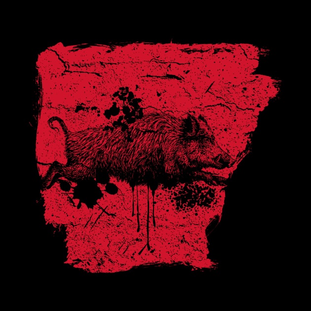 Messy Arkansas Pig by rt-shirts