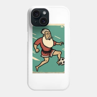 Santa Claus Playing Soccer Phone Case