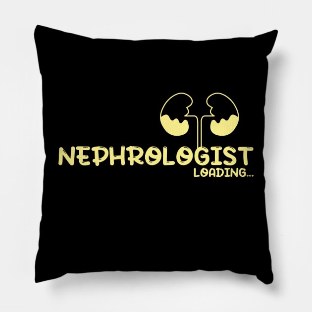 Future Nephrologist, doctor, kidneys - yellow Pillow by MedicineIsHard