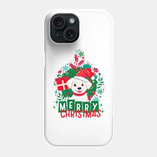 Cute dog Merry Christmas Phone Case