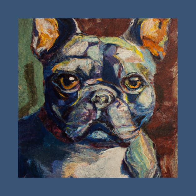 French Bulldog Portrait done as Cezanne by Star Scrunch