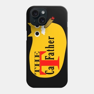 Funny cat with white Mustache - the catfather Phone Case