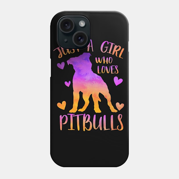 Just a girl who loves pitbulls Phone Case by PrettyPittieShop