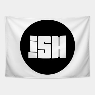 iSH Original Black Logo Tapestry