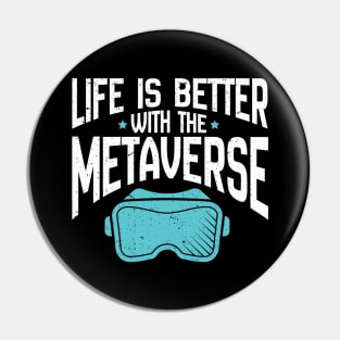 Augmented Virtual Reality World Metaverse Pin