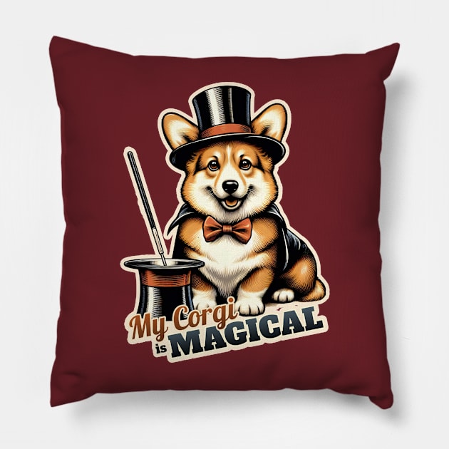 Corgi Magician Pillow by k9-tee