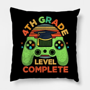 4Th Grade Level Complete Gamer Class Of 2022 Graduation Pillow