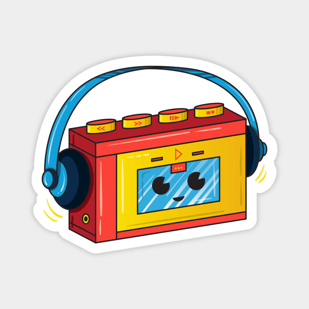 Walkman Magnet by Moe Tees