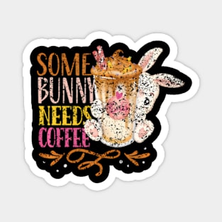 Some Bunny Needs Coffee HapEgg Easter Magnet