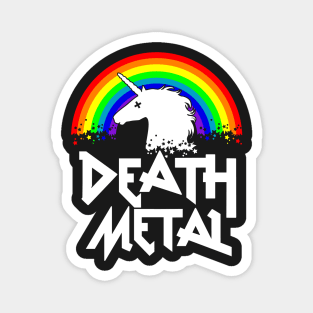 Death Metal Unicorn Funny Rocker Music Band Festival T Shirt Magnet