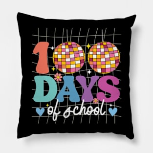 Kids Disco Ball 100 Days Of School Funny 100th Day Pillow