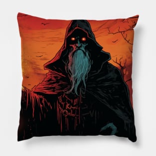 Sorcerer Wizard Fire Mage Pillow