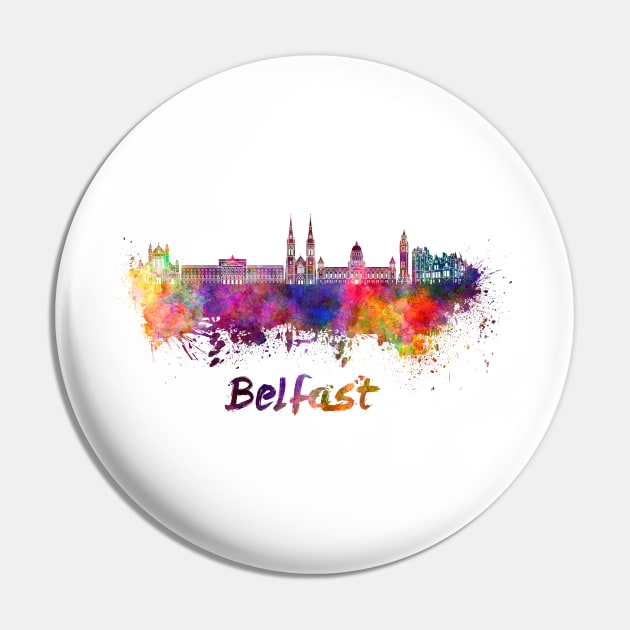 belfast skyline in watercolor Pin by PaulrommerArt