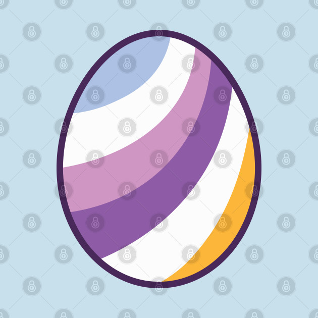 Disover Egg | Purple Orange | Stripes - Egg - T-Shirt