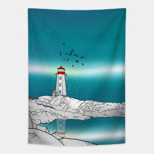 Peggys Point Lighthouse Tapestry