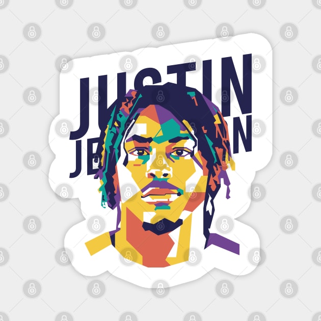 justin jefferson art Magnet by pentaShop