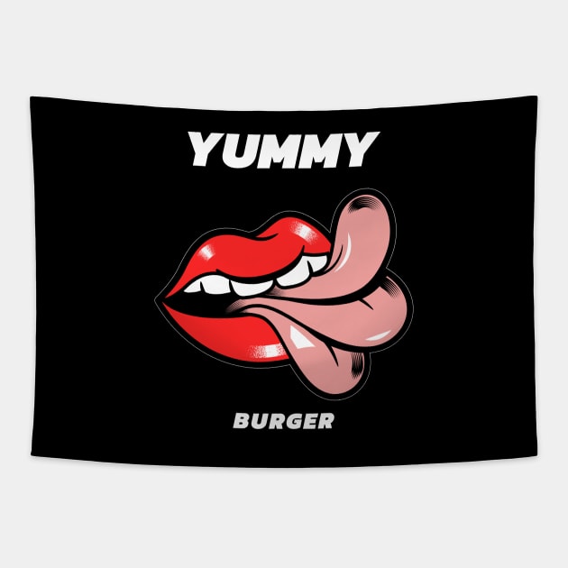 Yummy Burger Tapestry by Boga