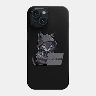 hacker cat Phone Case