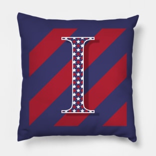 Old Glory Letter I Pillow