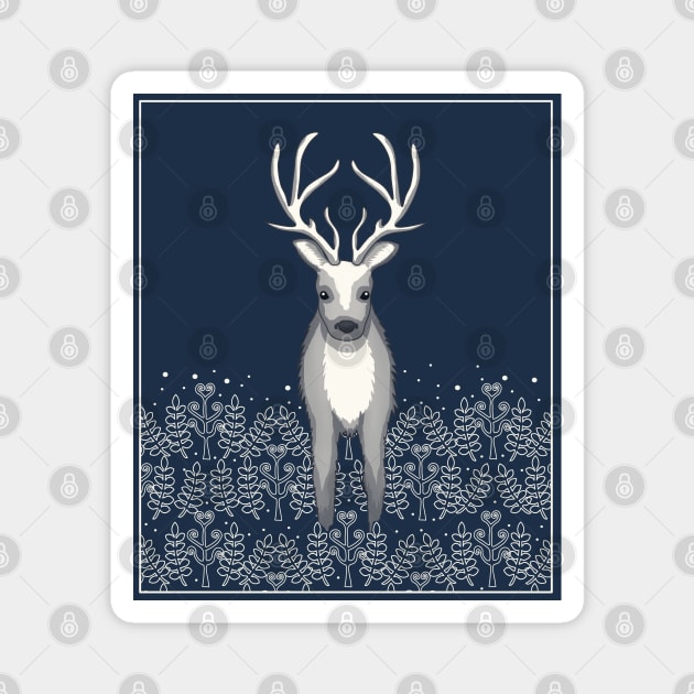 Cool deer design Magnet by Purrfect