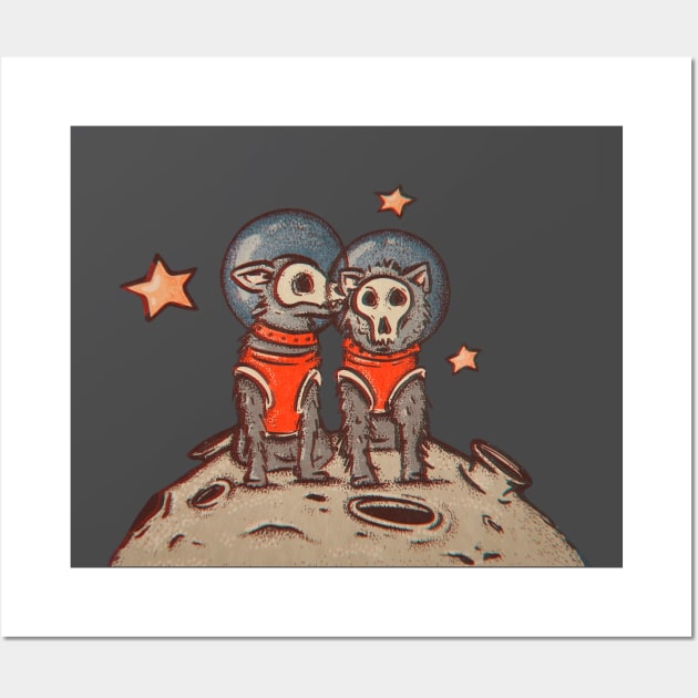 Skull dogs cosmonauts - Skull Dogs - Posters and Art Prints