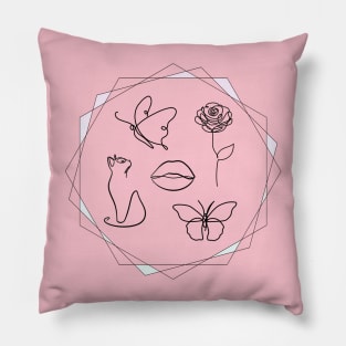 Geo Line Art Pillow