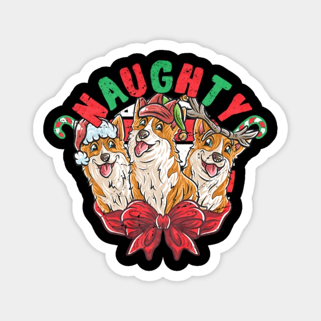Corgi Santa Claus Elf Reindeer Christmas Dog Magnet by yangho