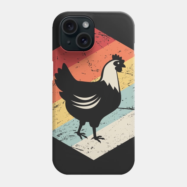Retro Vintage Chicken Farmer Icon Phone Case by MeatMan