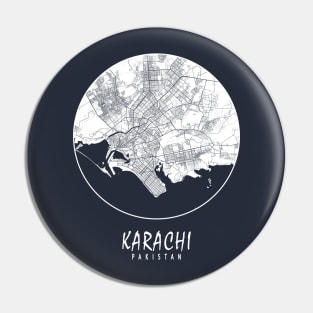 Karachi, Pakistan City Map - Full Moon Pin