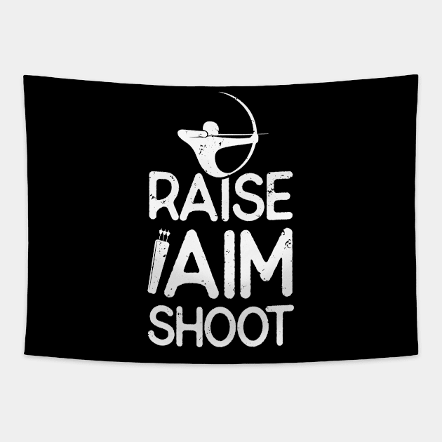 Raise Aim Shoot Tapestry by PixelArt