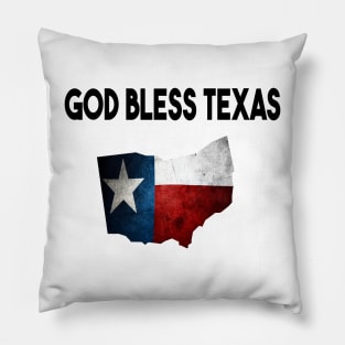 God Bless Texas Ohio Pillow