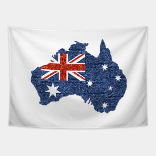 sequin print australian flag Tapestry