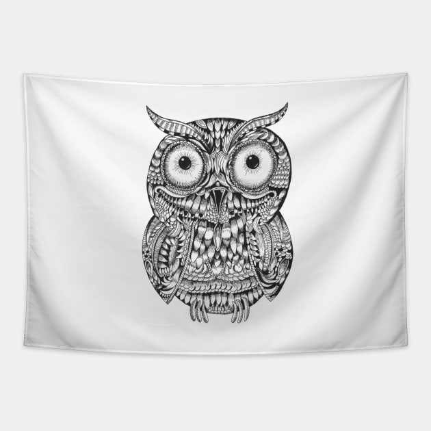 Ornate Owl Tapestry by Squidoodle