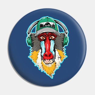 Mandrill Monkey Pin