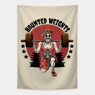 Skeletal gym girl Tapestry