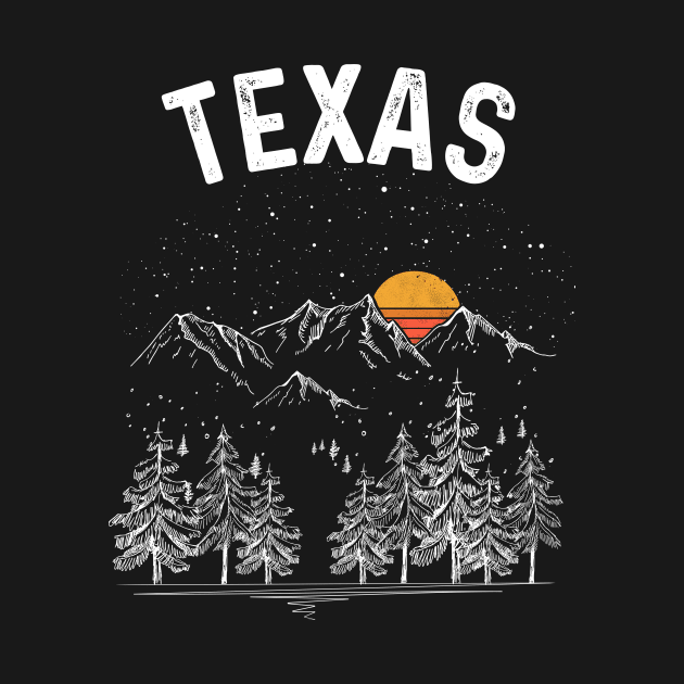 Vintage Retro Texas State by DanYoungOfficial