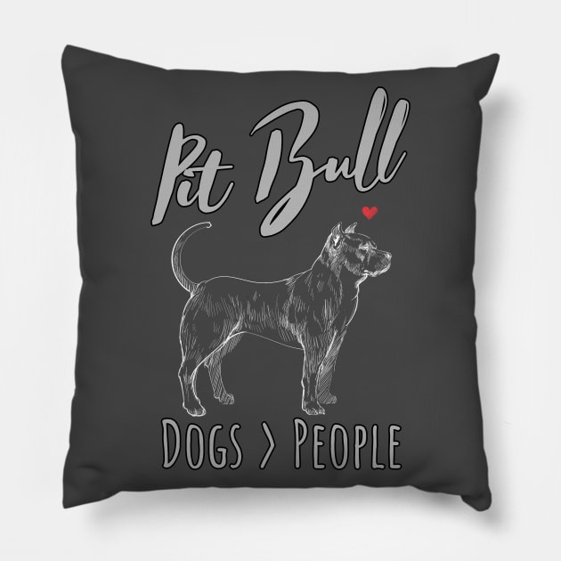 Pit Bull - Dogs > People Pillow by JKA