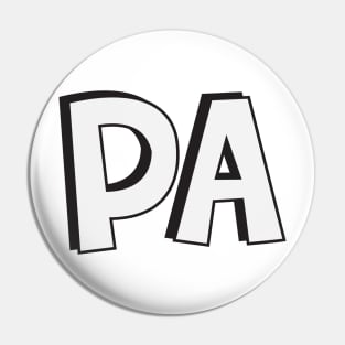 Film Crew On Set - PA - White Text - Front Pin