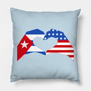 We Heart Cuba & USA Patriot Flag Series Pillow