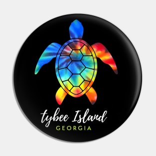 Tybee Island Georgia Sea Turtle Tie Dye Pin