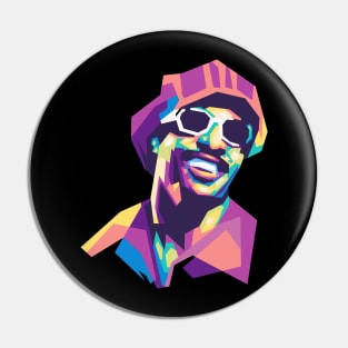 Stevie Wonder wpap fullcollor Pin