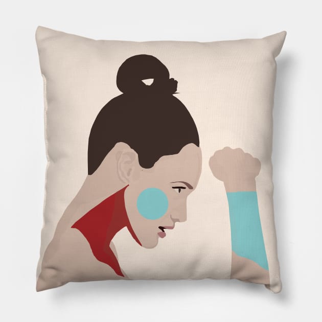 Strong Women #illustration #digitalart Pillow by NJORDUR