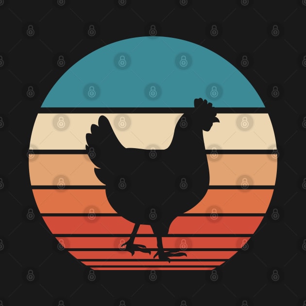 Chicken Retro Sunset by FauQy