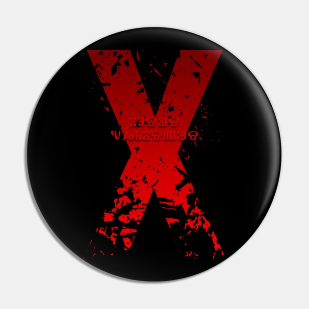 Red X Pin by kostjuk