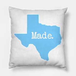 Texas Made TX Blue Pillow